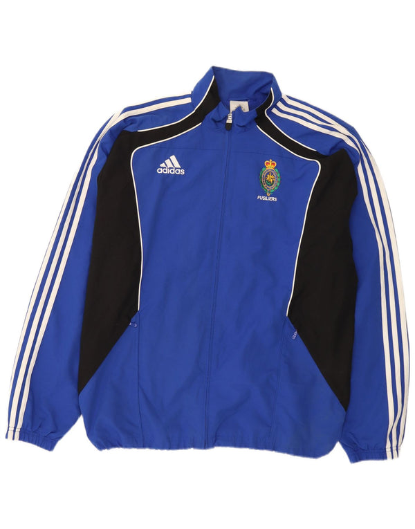 Adidas Veste de survêtement pour homme UK 44/46 Large Bleu Colorblock Polyester