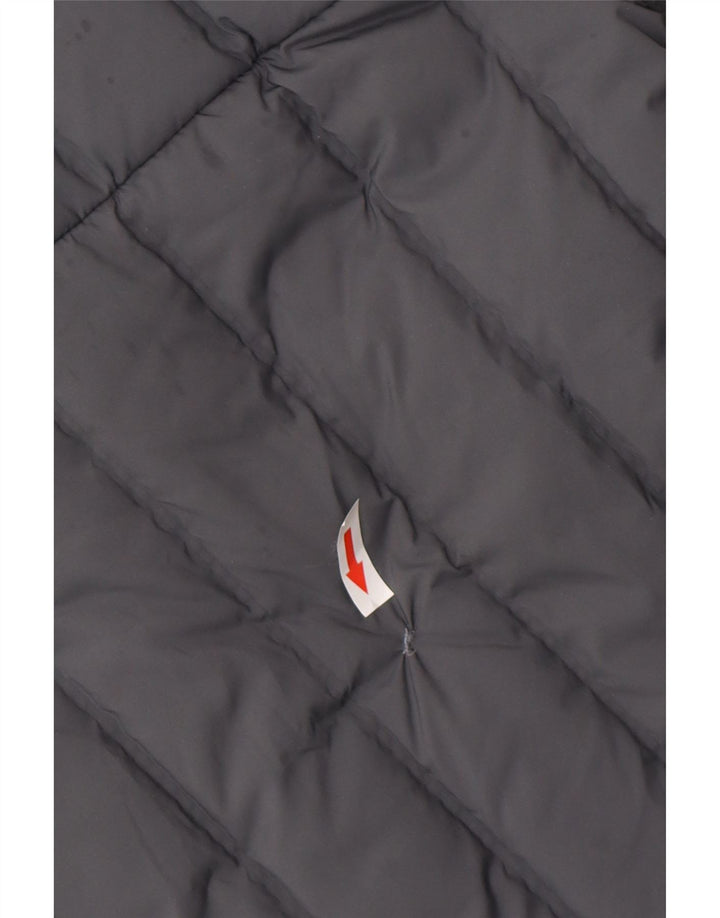 ADIDAS Veste matelassée à capuche pour hommes UK 38 Gris Moyen Polyester