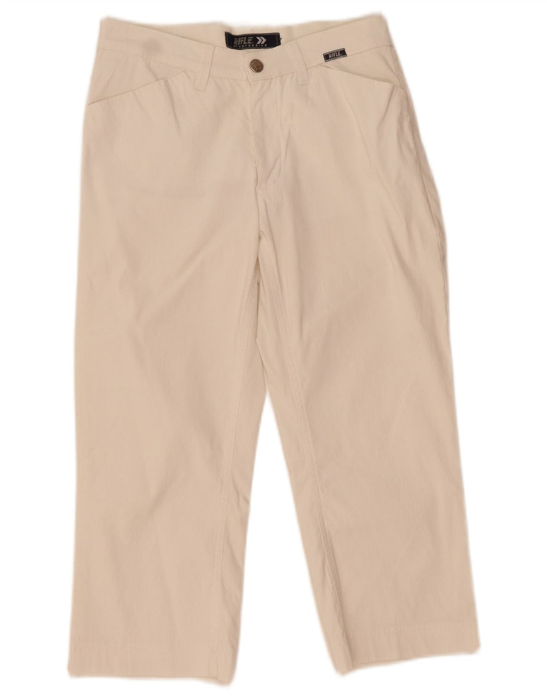Pantalon Capri Droit Femme Rifle W30 L20 Blanc Polyamide