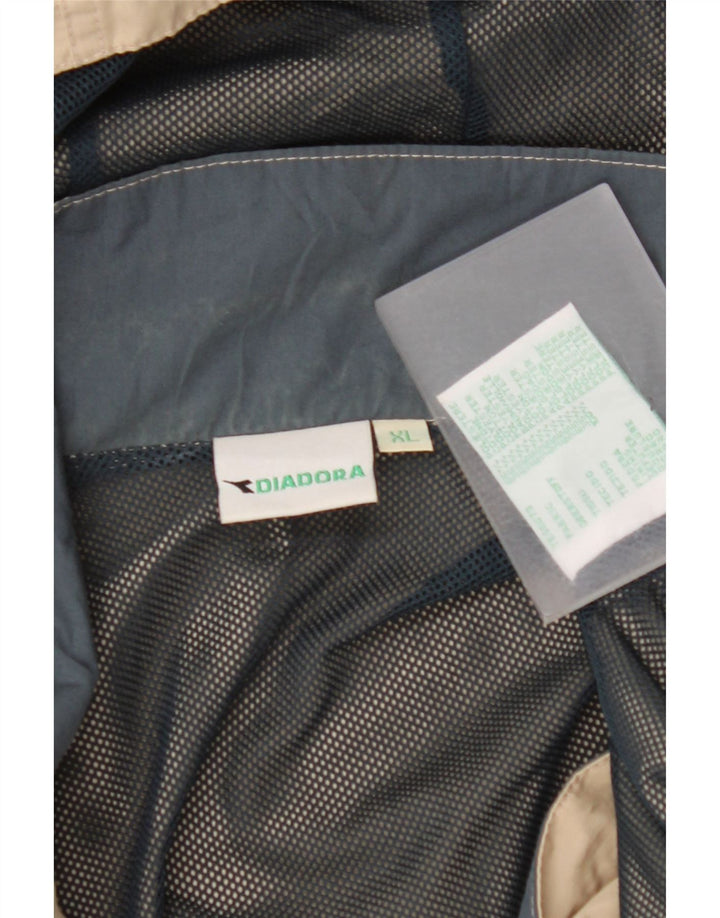 DIADORA Veste de pluie à capuche pour homme UK 42 XL Beige Polyester