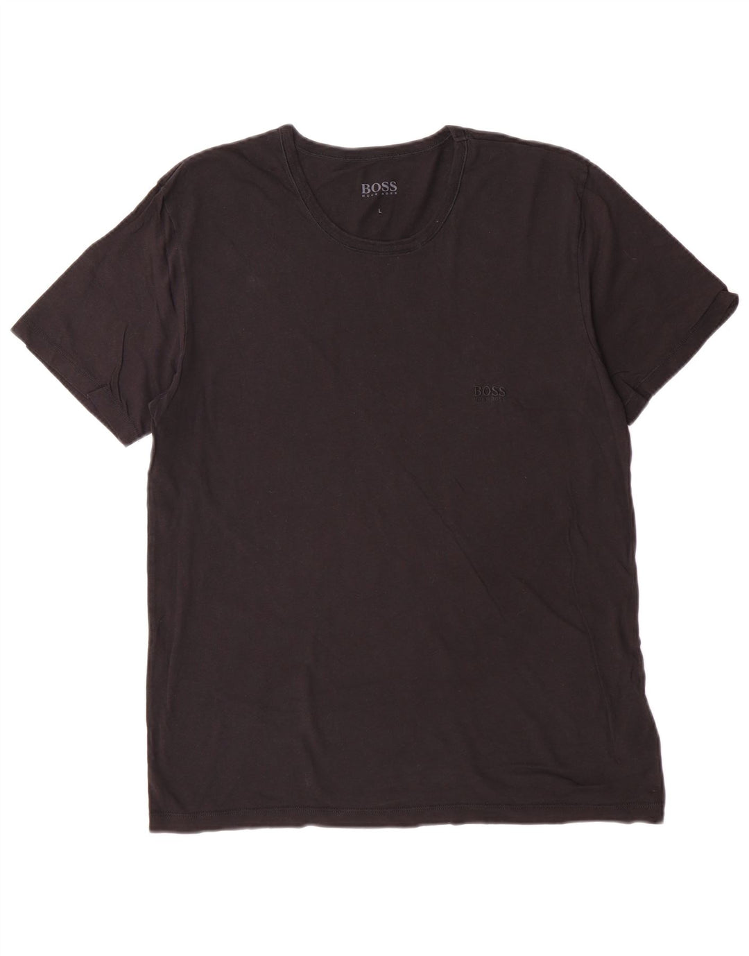 Hugo Boss Hommes T-Shirt Top Large Noir Coton