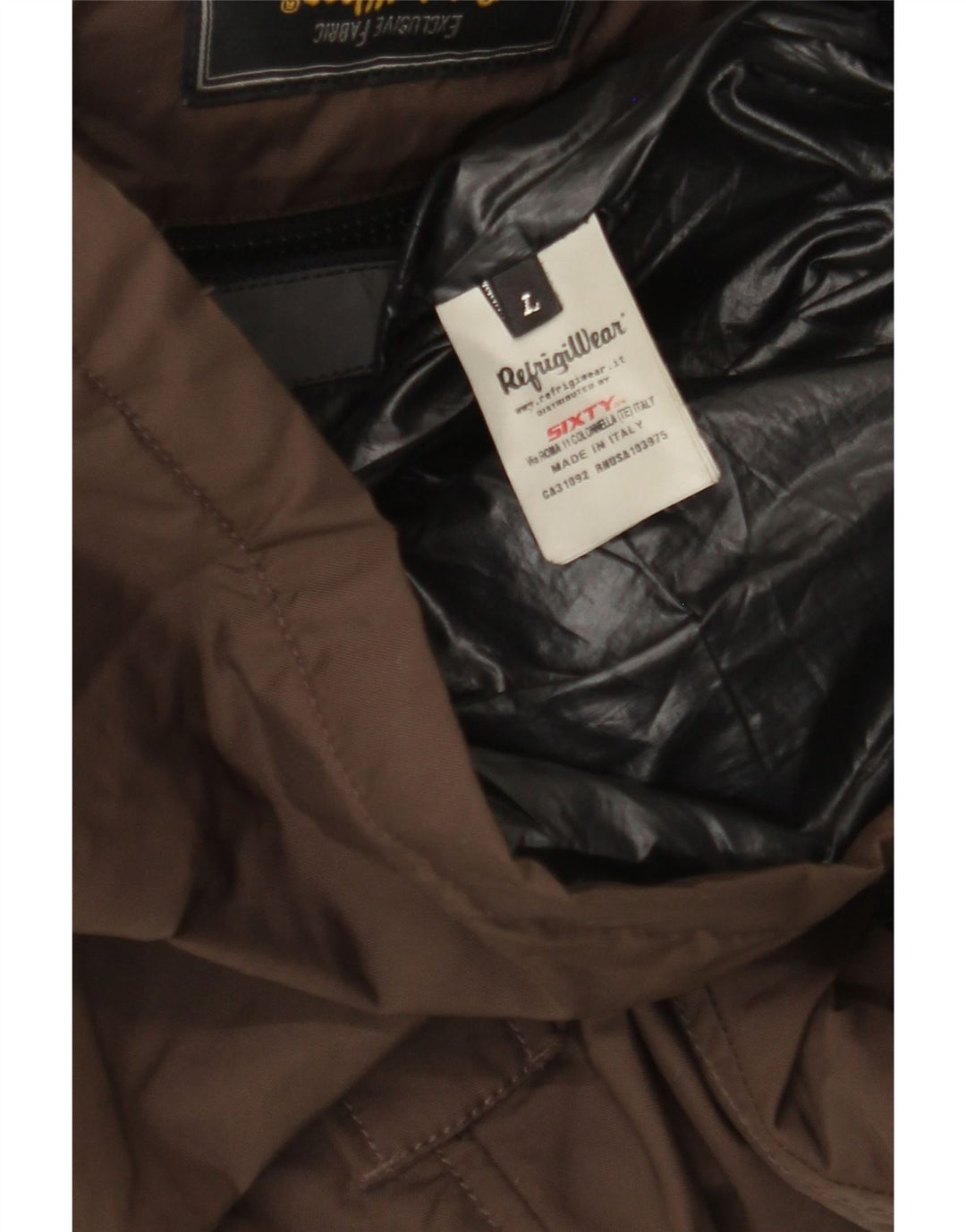 REFRIGIWEAR Veste utilitaire pour homme UK 40 Large Marron Colorblock Polyamide