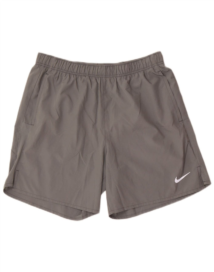 Short de sport Nike Dri Fit pour hommes, grand, gris, polyester