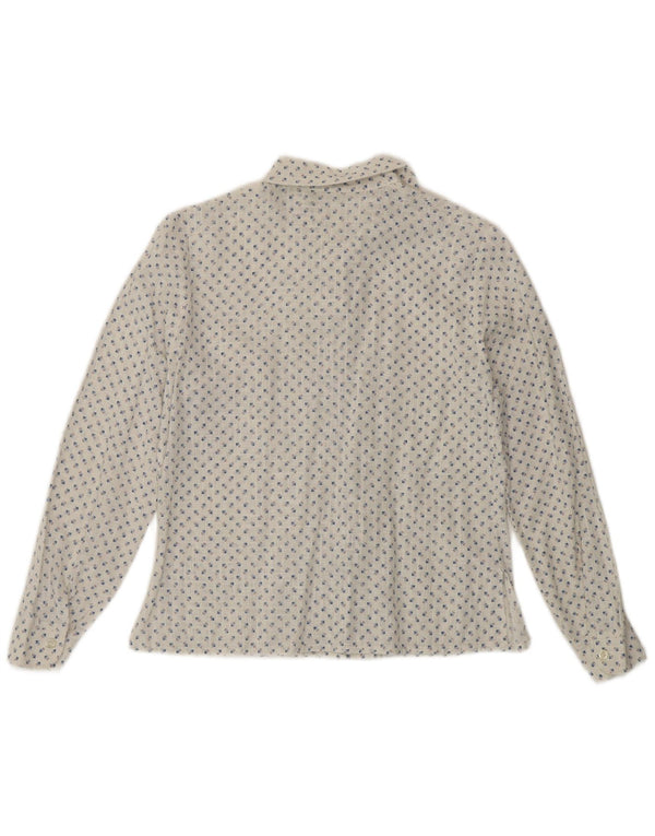 Chemise femme vintage UK 14 Medium White Floral