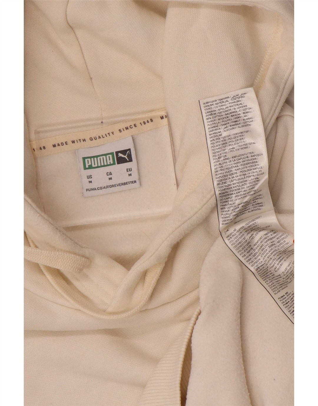 Puma Pull à capuche pour homme en coton blanc moyen