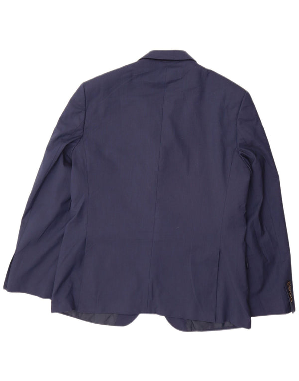 Marks & Spencer Veste blazer à 2 boutons pour homme UK 42 Large Bleu marine Polyester
