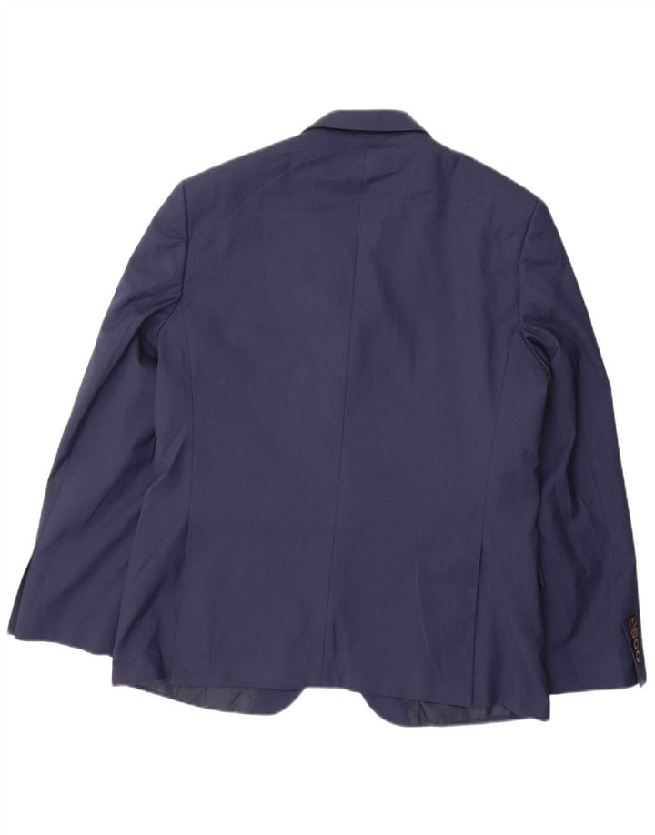Marks & Spencer Veste blazer à 2 boutons pour homme UK 42 Large Bleu marine Polyester