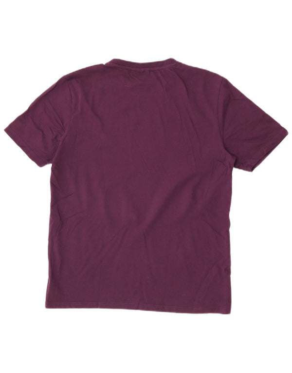 Ellesse T-Shirt Top Violet Moyen Coton Homme