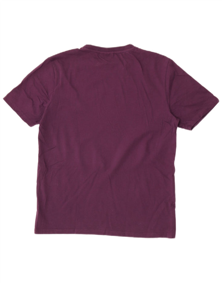 Ellesse T-Shirt Top Violet Moyen Coton Homme