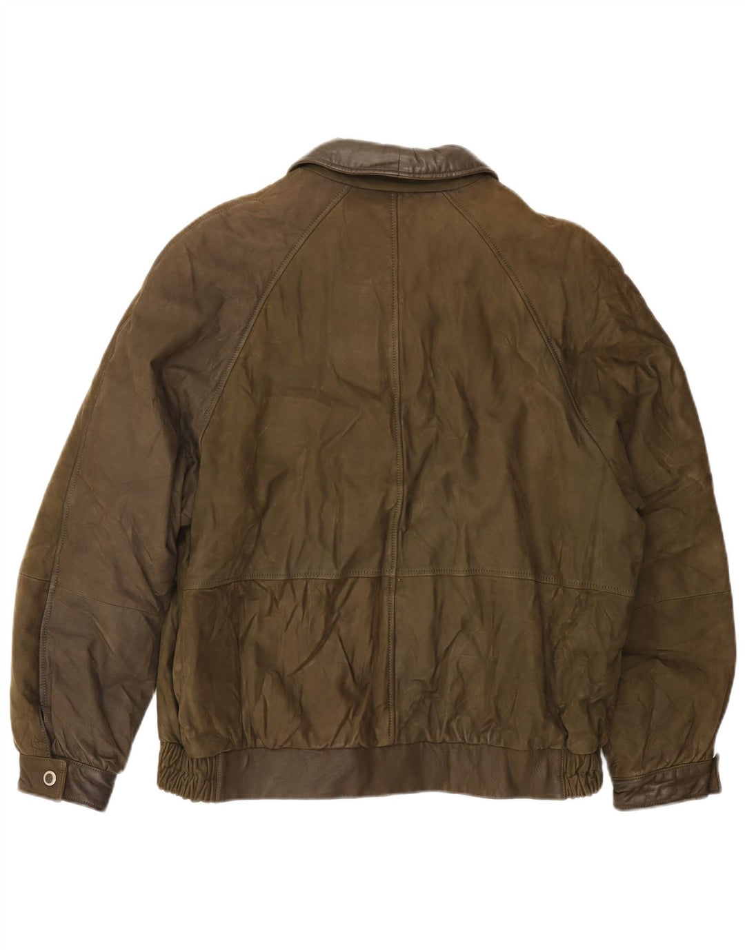 veste en cuir homme vintage UK 42 XL Vert