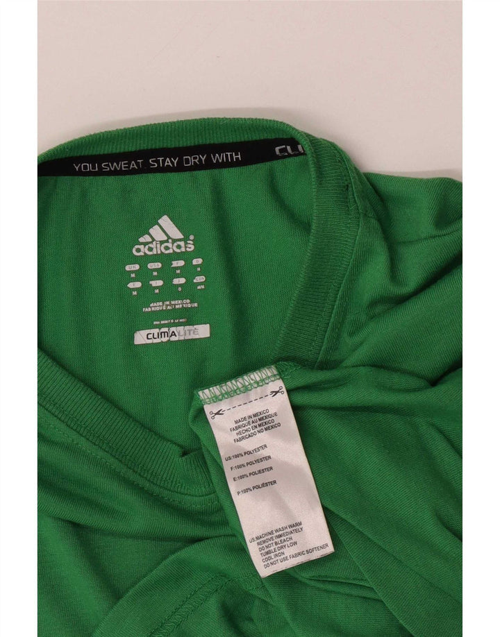 Adidas Homme Climalite T-Shirt Top Vert Moyen Polyester