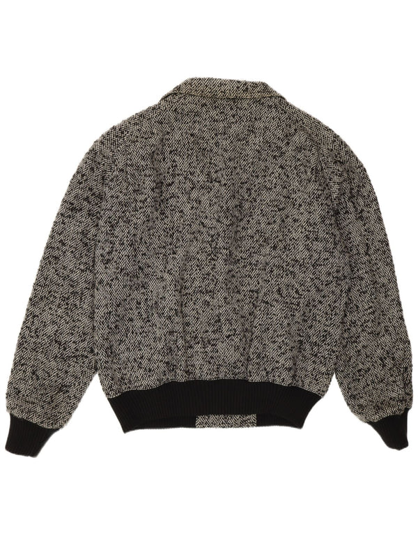 Bignami Veste Bomber Homme UK 42 XL Laine à Chevrons Gris