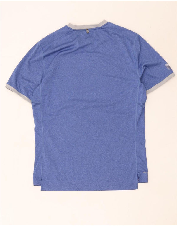 Nike Homme Dri Fit T-Shirt Haut Bleu Moyen Rayé Polyester