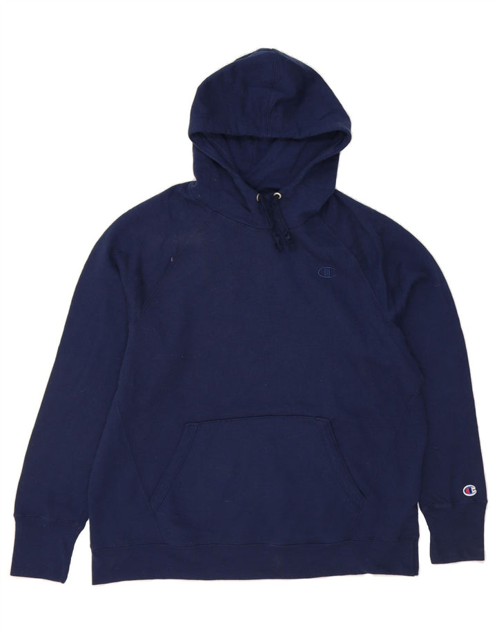 CHAMPION Mens Hoodie Jumper XL Navy Blue Polyester Vintage Champion and Second-Hand Champion from Messina Hembry 