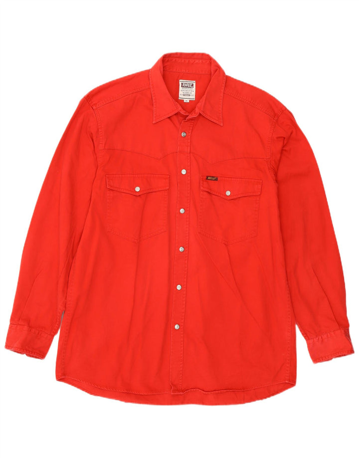 RIFLE Chemise en Jean Homme Rouge Moyen Coton