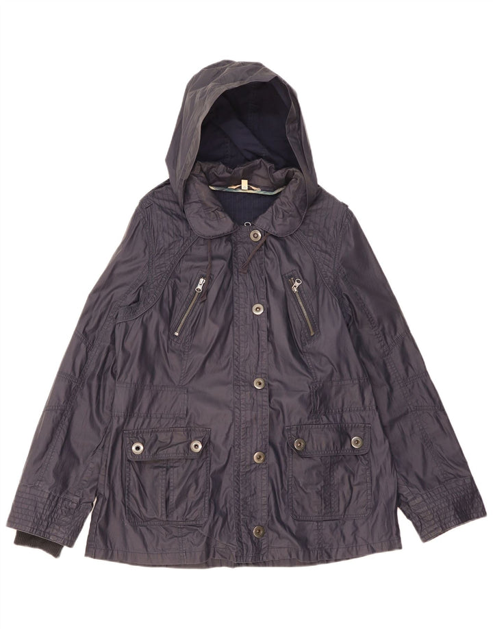 Marks & Spencer Veste utilitaire à capuche pour femme UK 16 Large Bleu marine Coton