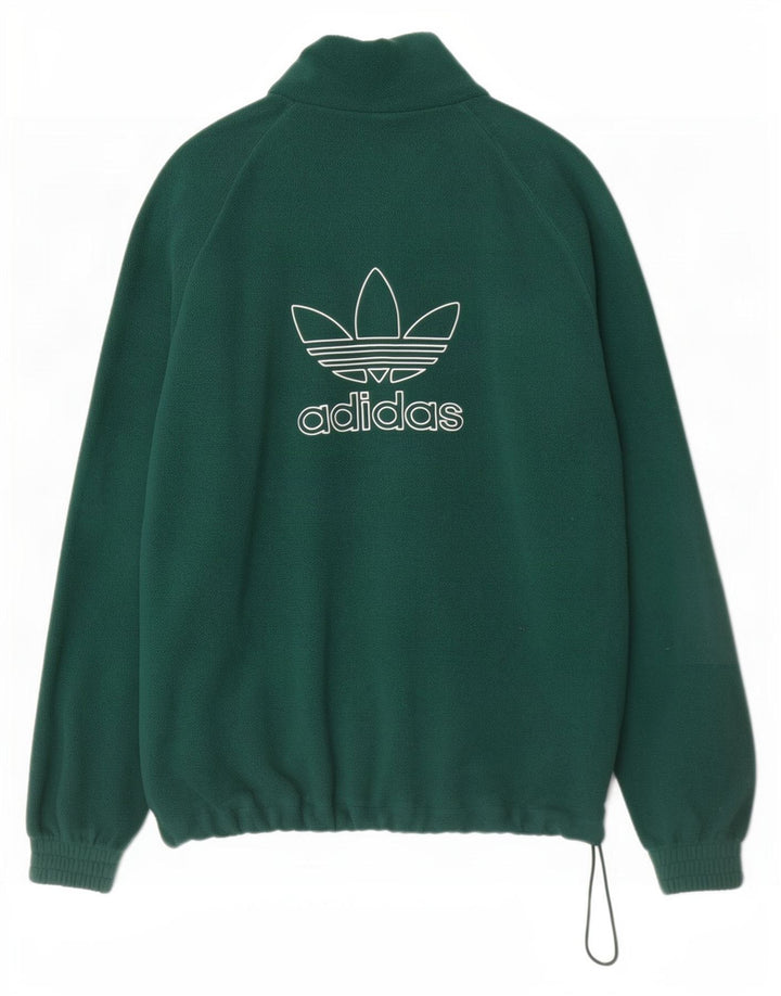 Adidas Pull polaire graphique pour homme Petit Vert Polyester