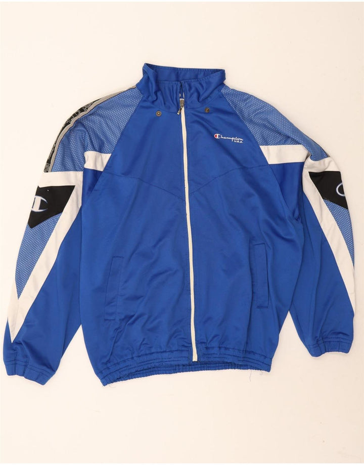 Champion Veste de survêtement pour homme XL Bleu Colorblock Polyester