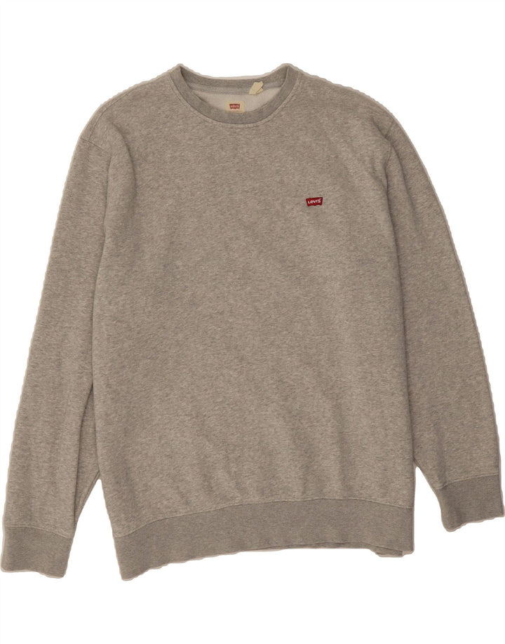 LEVI'S Mens Standard Fit Sweatshirt Jumper XL Grey Cotton Vintage Levi's and Second-Hand Levi's from Messina Hembry 