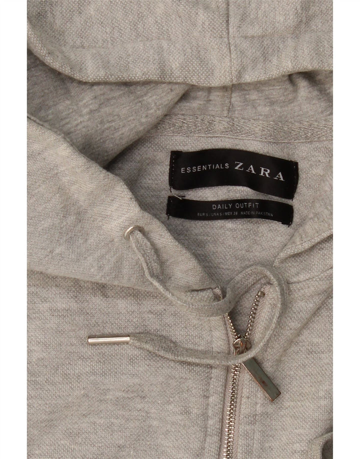 Zara Pull à capuche zippé pour homme Petit gris