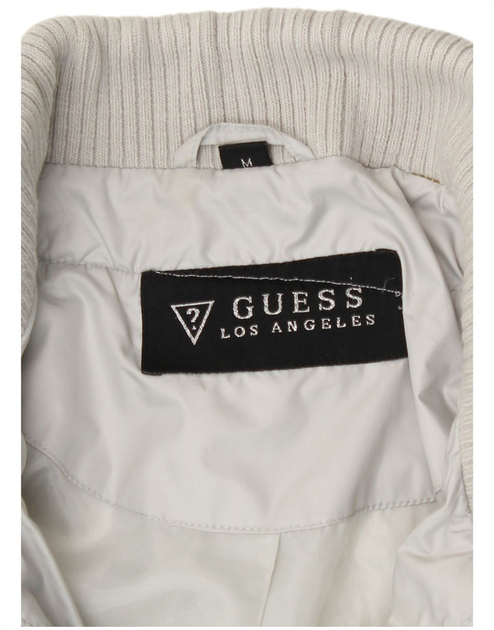 Guess Manteau matelassé pour femme UK 14 Polyester blanc moyen