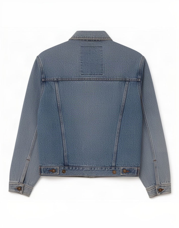 veste en denim homme vintage UK 14 Bleu Moyen Floral
