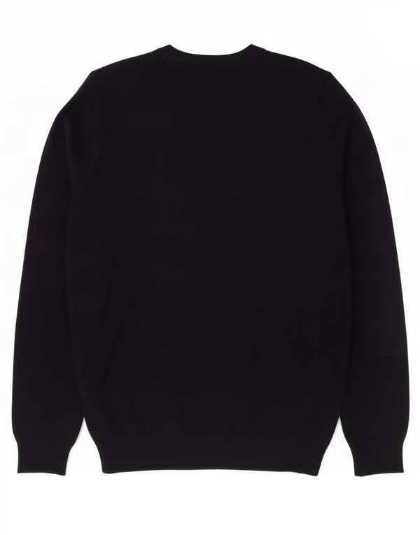 Marks & Spencer Pull col rond homme bleu marine moyen coton