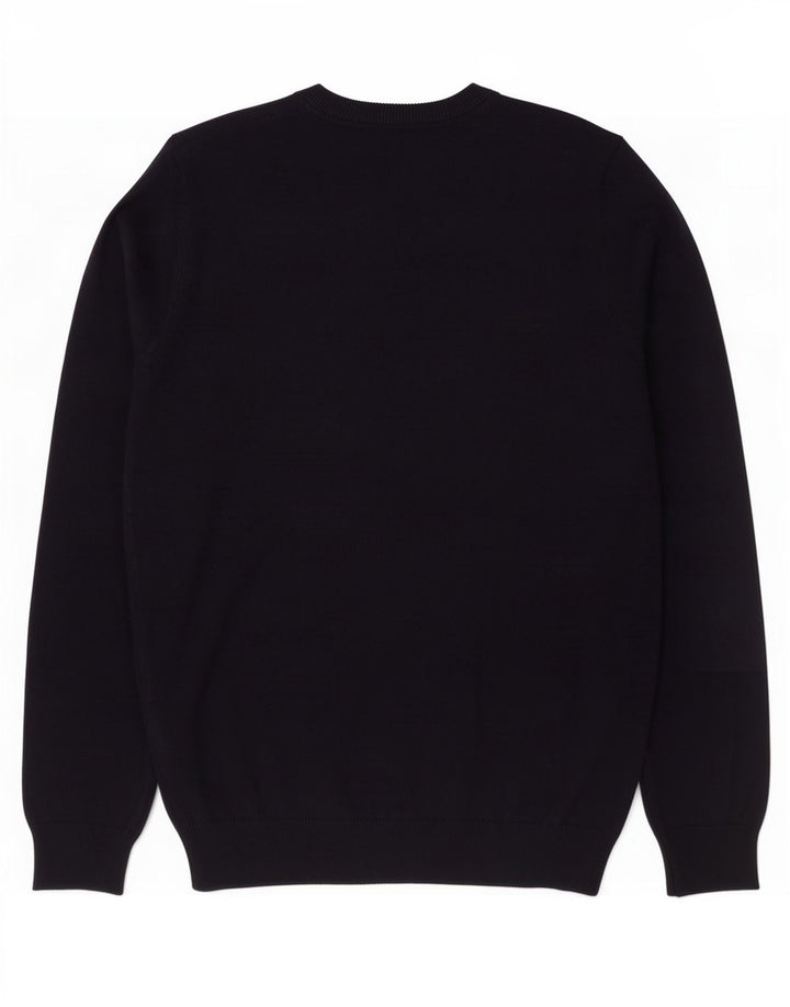 Marks & Spencer Pull col rond homme bleu marine moyen coton