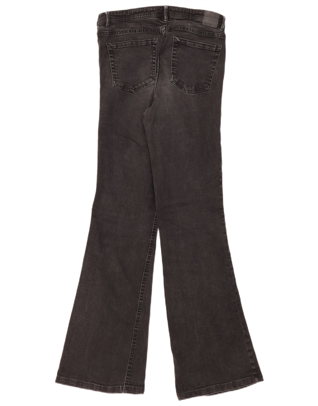 ZARA Jean évasé pour femme EU 38 Small W28 L29 Noir