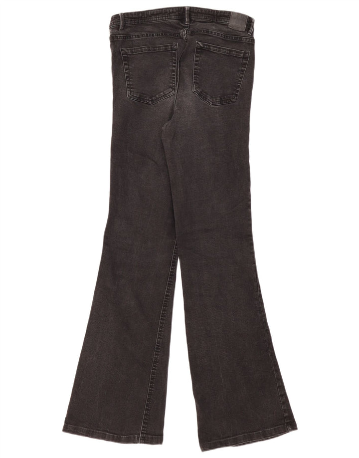 ZARA Jean évasé pour femme EU 38 Small W28 L29 Noir