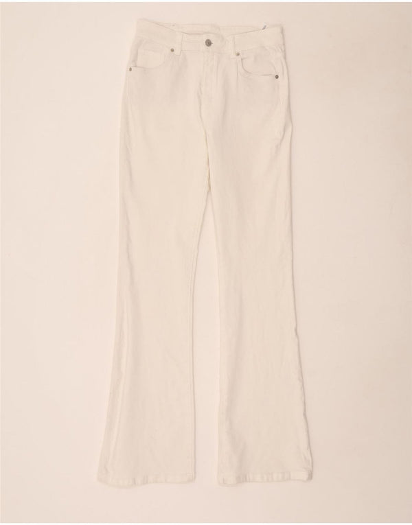 Massimo Dutti Jean Bootcut Femme EU 40 Moyen W30 L34 Coton Blanc
