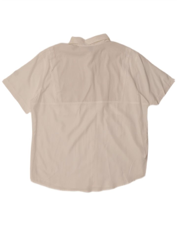 EDDIE BAUER Chemise à manches courtes pour hommes XL Blanc Polyester