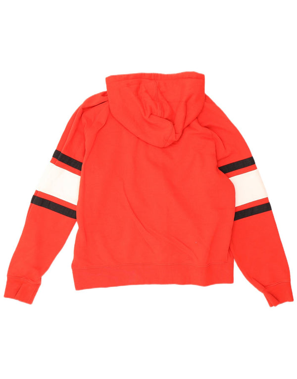 Nike Pull à capuche zippé pour homme en coton color block Rouge Large