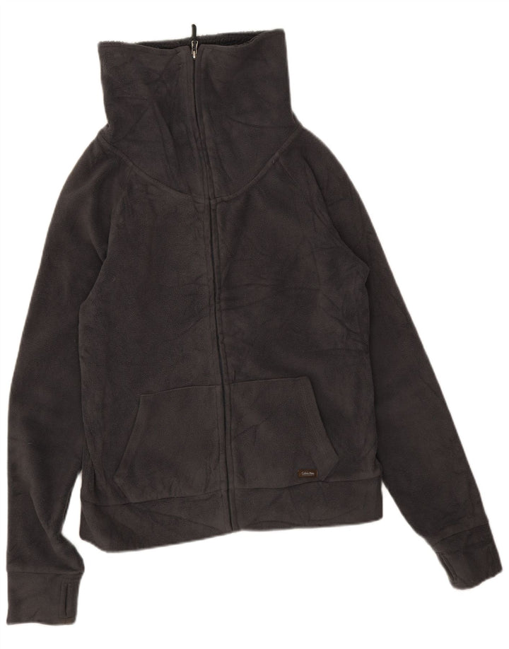 Calvin Klein Veste polaire pour femme UK 10 Small Gris Polyester
