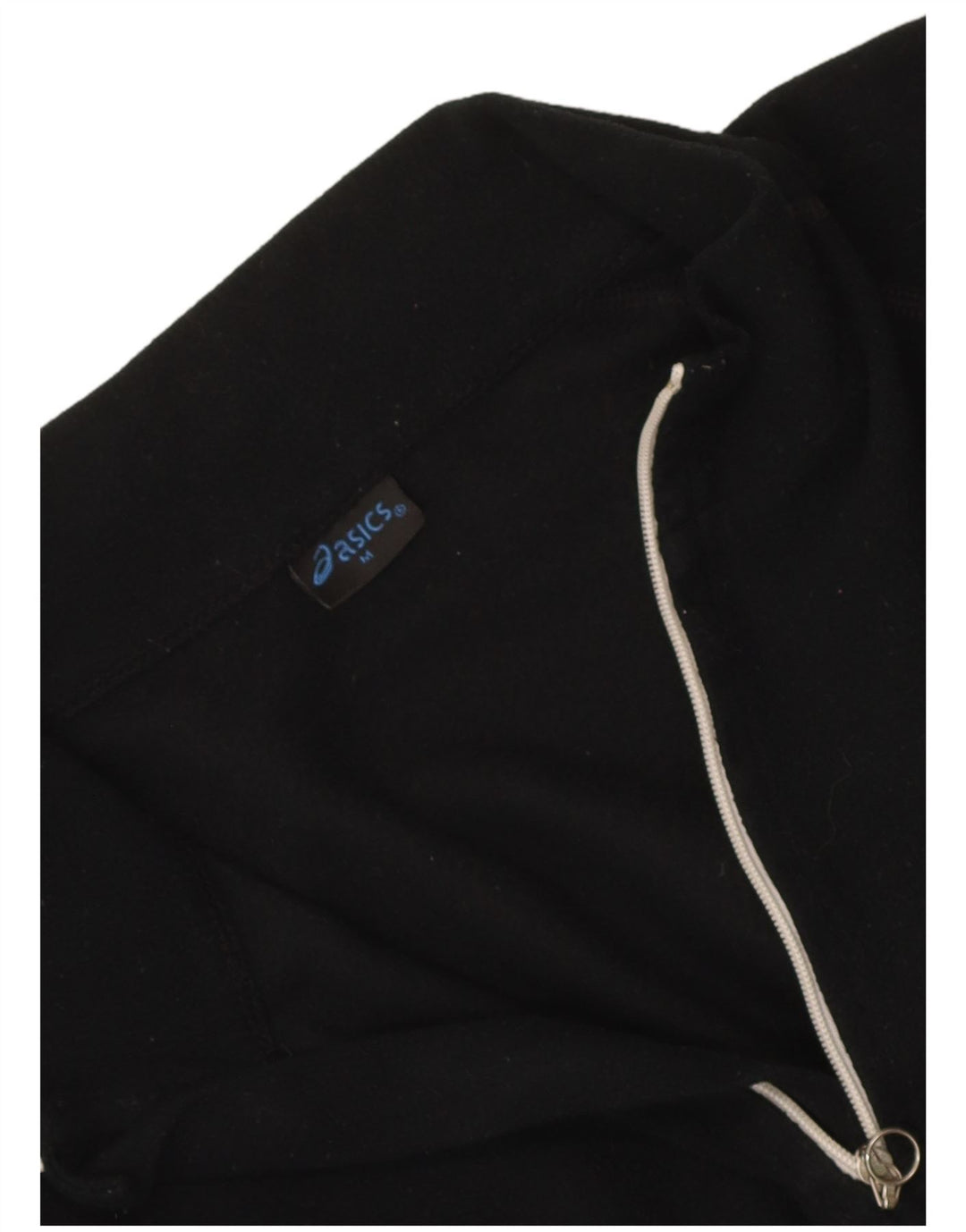 Asics Pull polaire à col zippé pour femme UK 14 Noir moyen