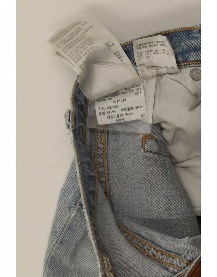 Levi's Jean Droit Ribcage Distressed Femme W27 L29 Bleu Coton