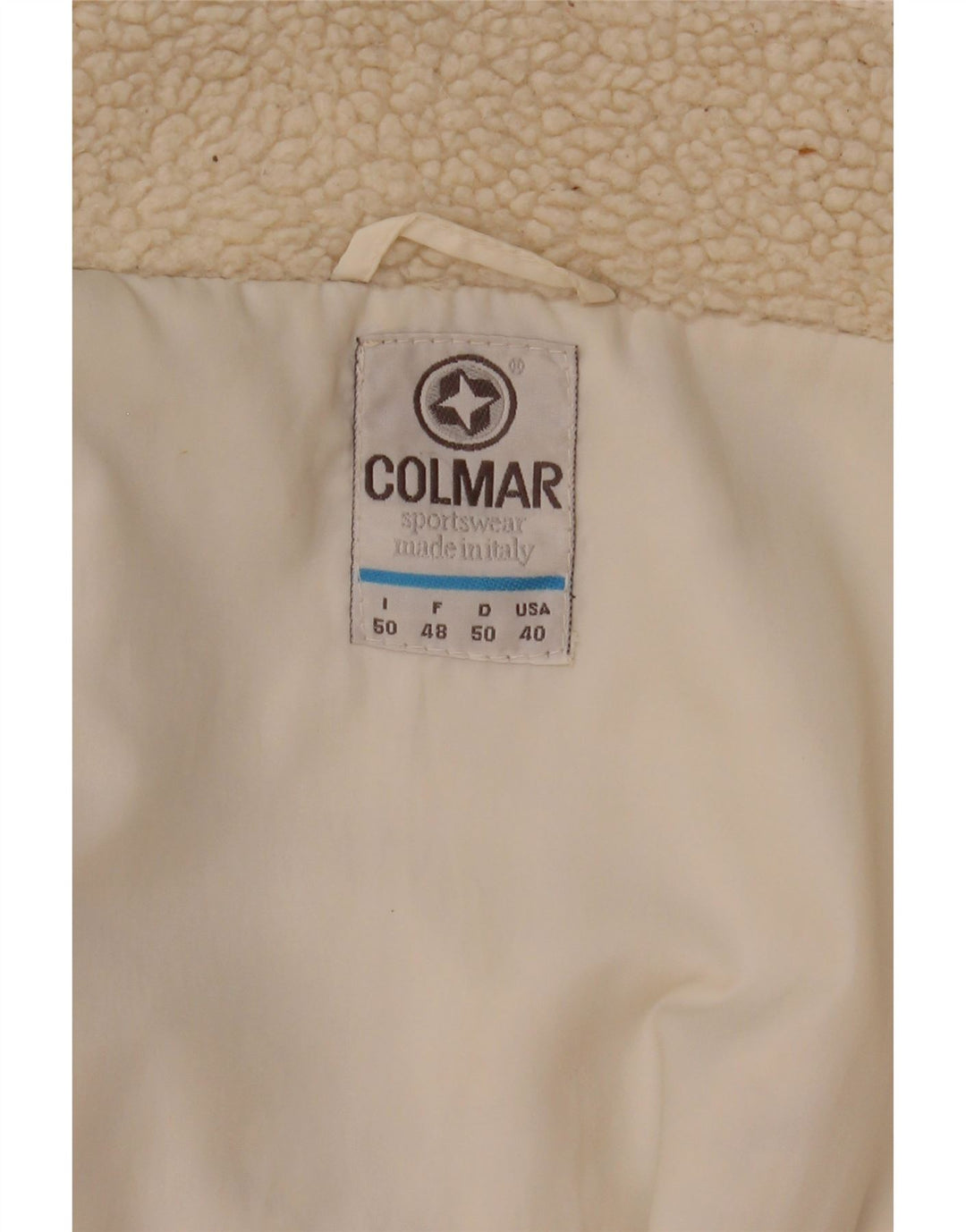 Colmar Veste de ski surdimensionnée à capuche pour homme IT 50 Medium Off White Colourblock