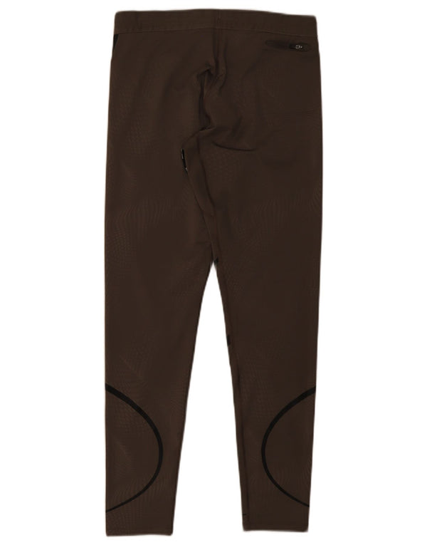 Nike Legging Dri Fit pour femme UK 12 Polyester rayé marron moyen