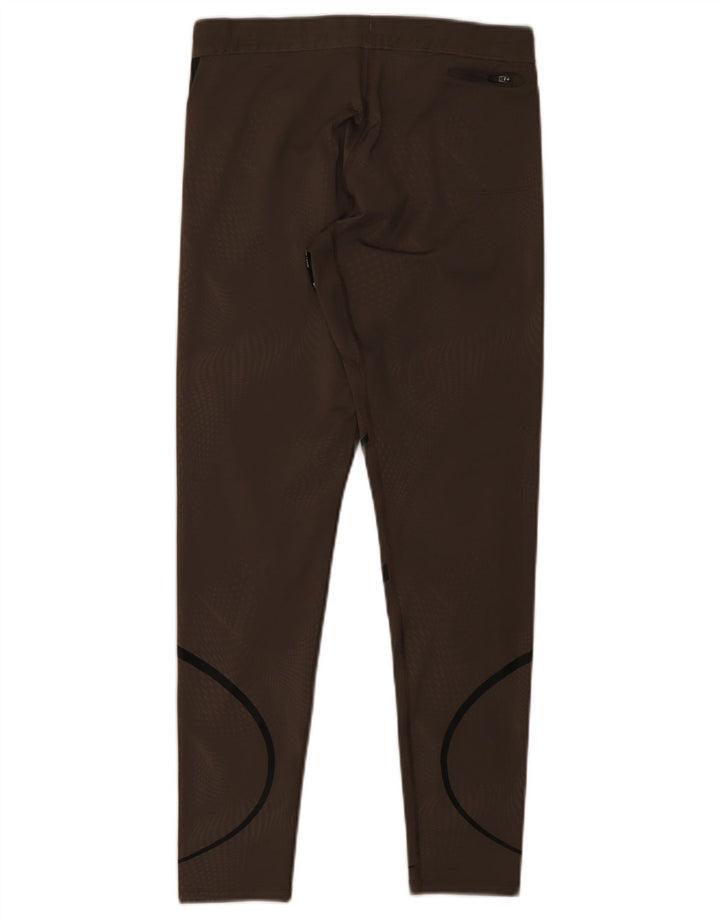 Nike Legging Dri Fit pour femme UK 12 Polyester rayé marron moyen