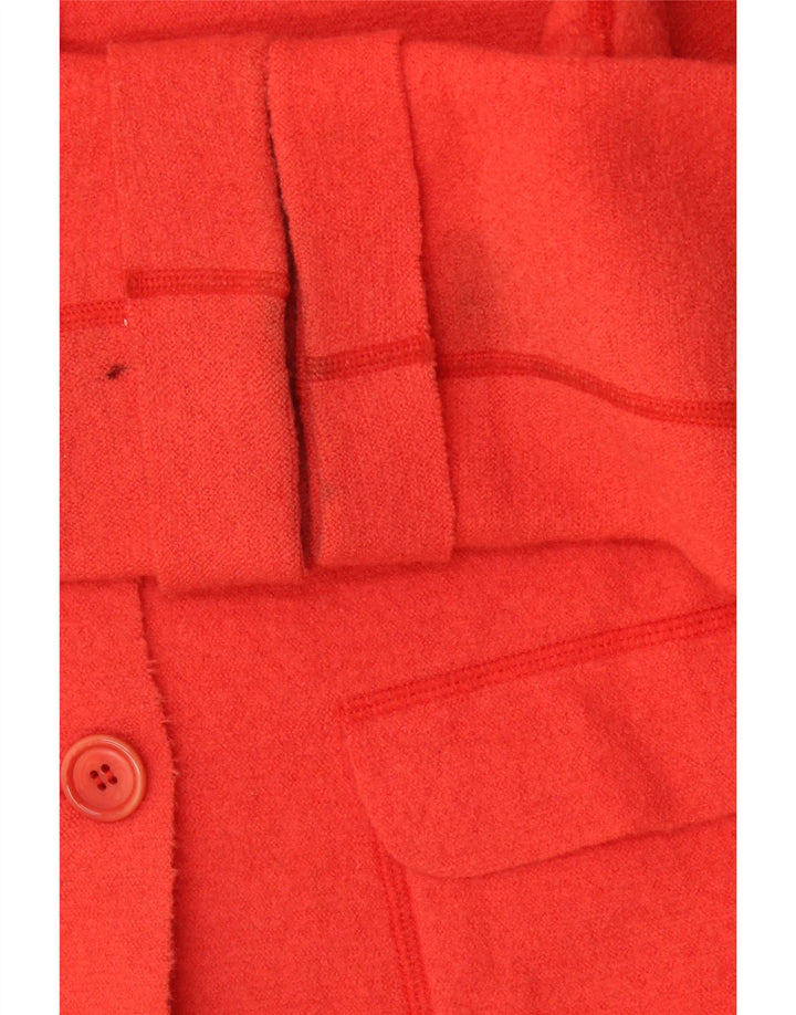 Alberto Aspesi Veste Blazer 3 Boutons Femme IT 42 Laine Rouge Moyen