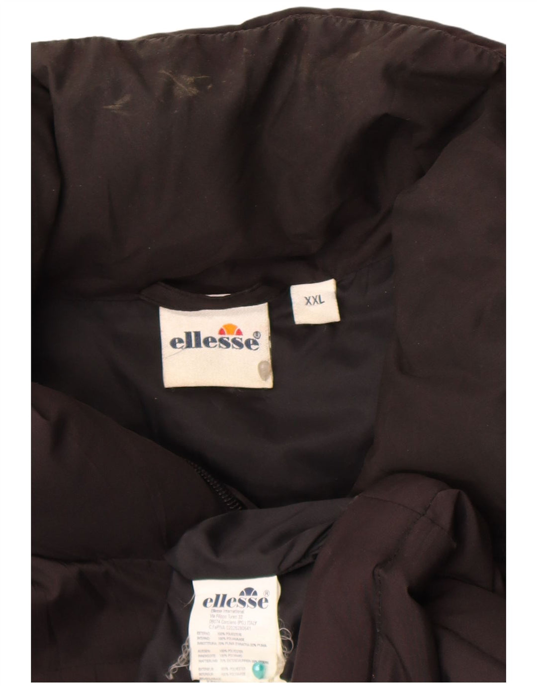 Ellesse Veste matelassée pour homme UK 44 2XL Noir Polyester