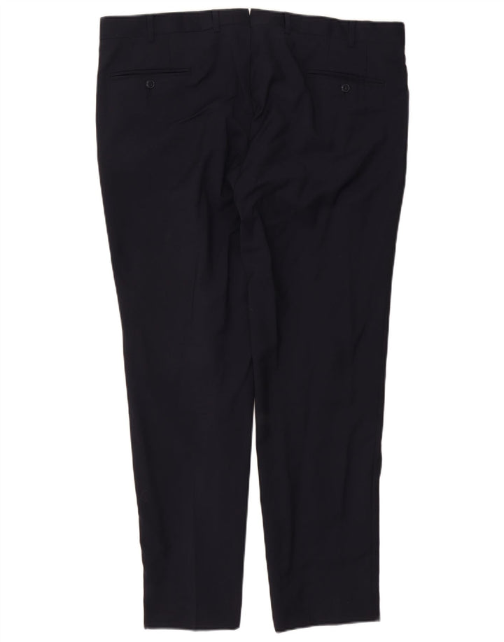 Pantalon de costume slim vintage pour homme W40 L30 Bleu marine