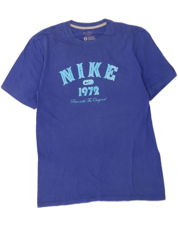 Nike T-shirt graphique coupe classique pour homme, grand, bleu