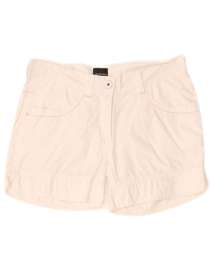 Calvin Klein Short Femme W28 Coton Blanc Moyen