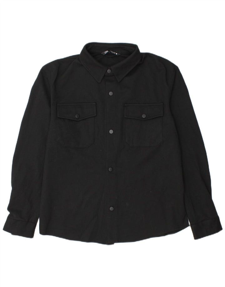 Zara Homme Surchemise Chemise Large Noir Polyester
