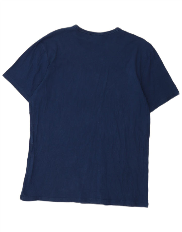Calvin Klein T-Shirt Graphique Homme Bleu Marine Moyen Coton