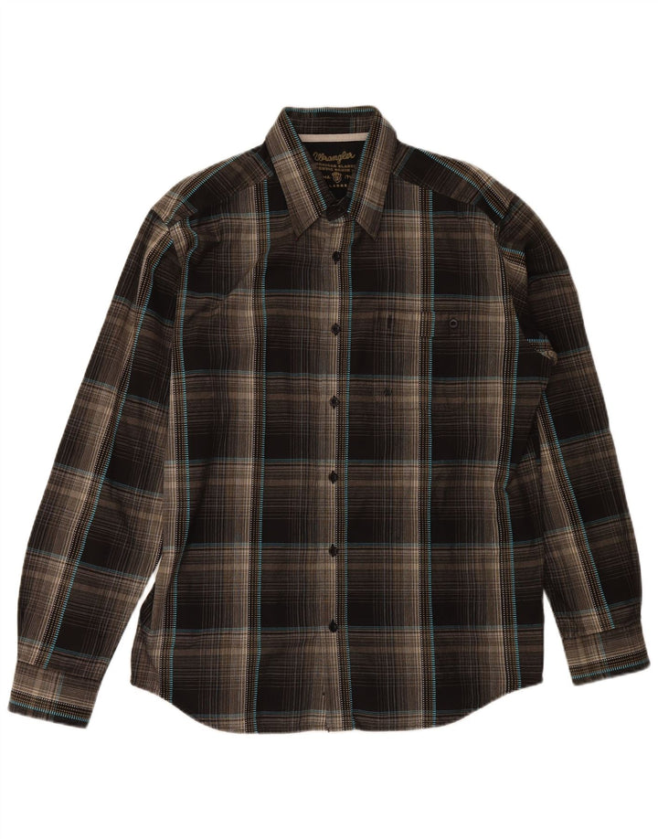 WRANGLER Chemise Homme Grand Carreau Marron Coton
