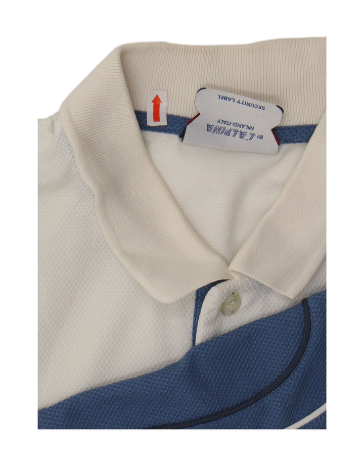 AUSTRALIAN L'ALPINA Polo Homme IT 56 3XL Blanc Colorblock Polyester