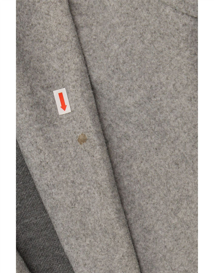 Zara Womens Open Overcoat UK 16 Large Gris Polyester
