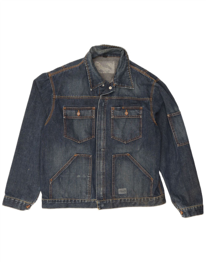 Meltin' Pot Veste en jean pour homme UK 40 Large Bleu marine Coton